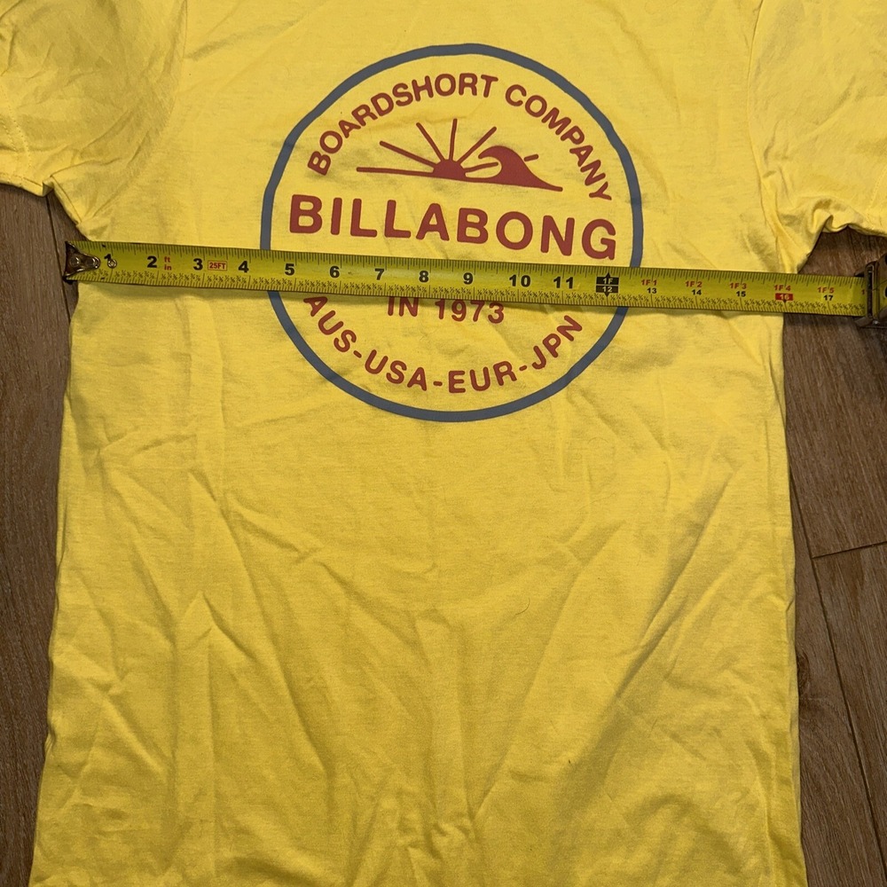 Billabong‎ T Shirt Adult Small Yellow Short Sleeve Premium Tee Mens S Surf NWOT - Picture 5 of 6